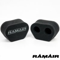 Ramair Twin Inlet Motorcycle Carb Sock Foam Air Filter...