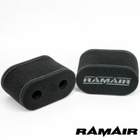 Ramair Twin Inlet Motorcycle Carb Sock Air Filter, 2...